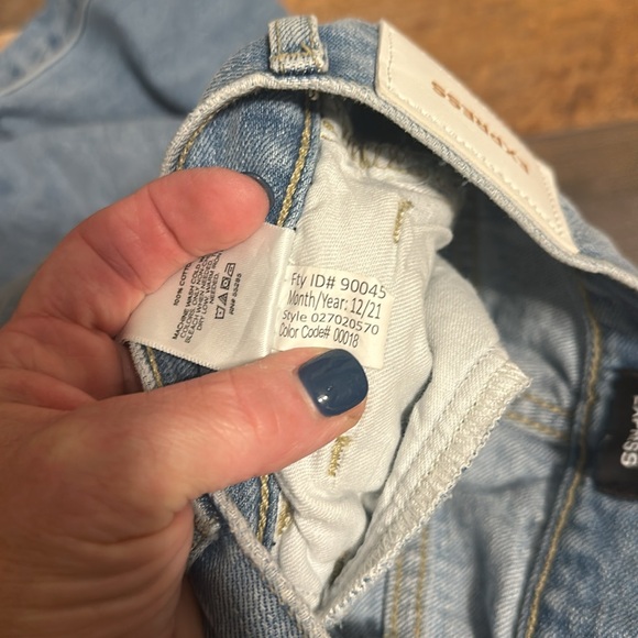 EXPRESS SIZE 00 DISTRESSED HIGH RISE WIDE LEG JEANS H19 - Picture 10 of 10